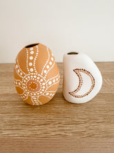 Load image into Gallery viewer, Sun + Moon Mini Vessel Set - Mustard/White