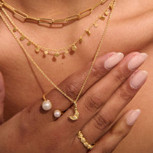 Load image into Gallery viewer, Night Sky Moon Charm Necklace - GOLD