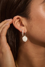 Load image into Gallery viewer, Soul Protector Small Shell Hoop Earrings - SILVER