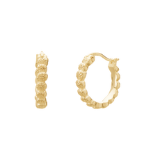 Load image into Gallery viewer, Soul Protector Small Shell Hoop Earrings - GOLD