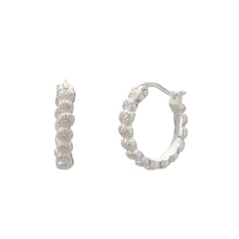 Load image into Gallery viewer, Soul Protector Small Shell Hoop Earrings - SILVER