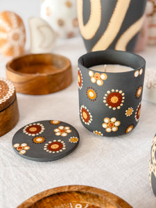 Wildflowers Ceramic Candle - Charcoal - Coconut & Finger Lime