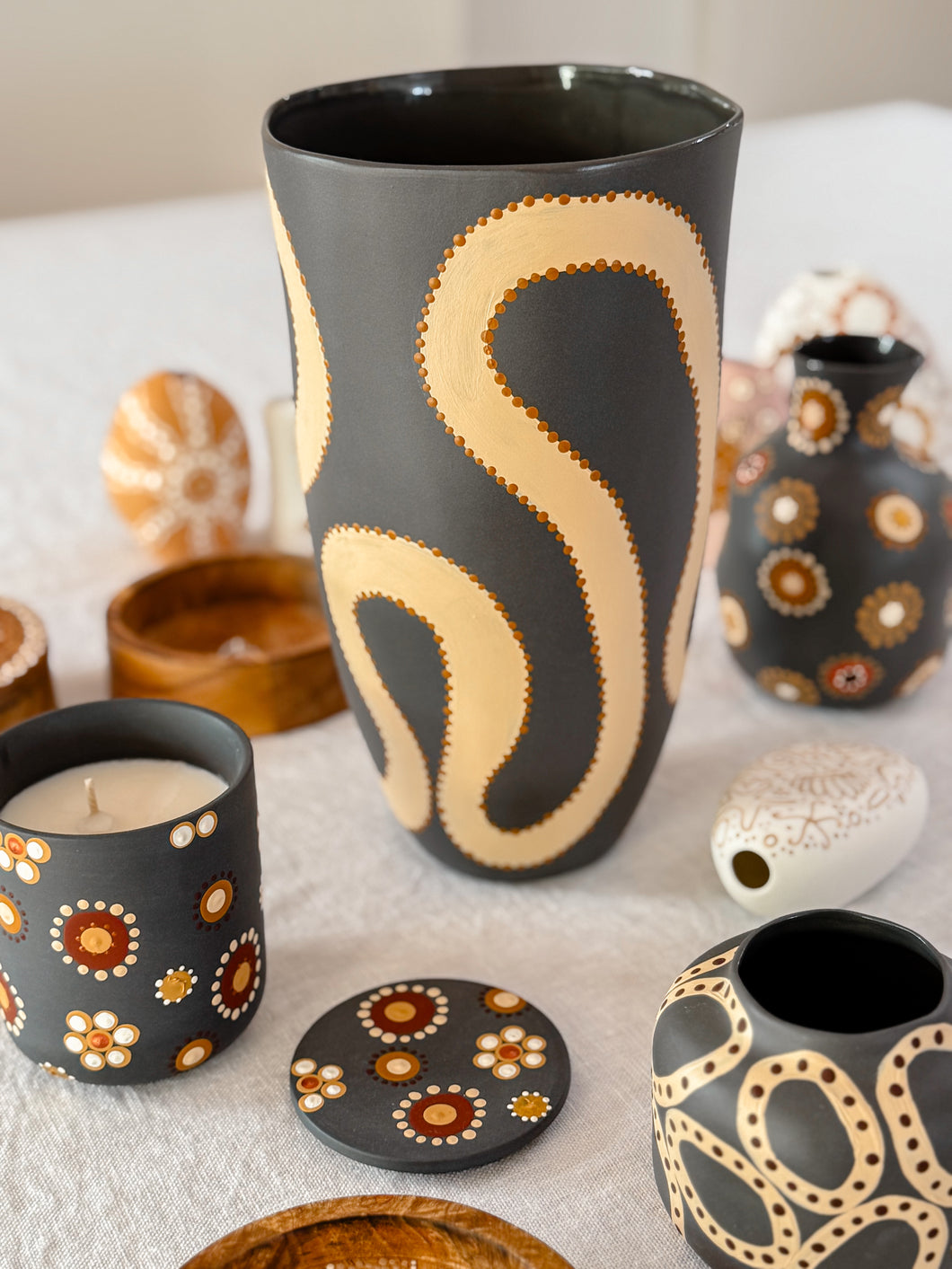 River Tall Vessel - Charcoal/Natural