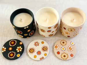 Wildflowers Ceramic Candle - Charcoal - Coconut & Finger Lime