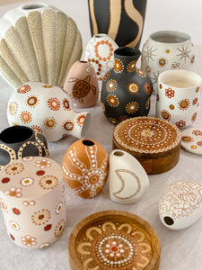 Sun + Moon Mini Vessel Set - Mustard/White