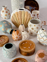 Load image into Gallery viewer, Sun + Moon Mini Vessel Set - Mustard/White
