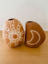 Load image into Gallery viewer, Sun + Moon Mini Vessel Set - Mustard/Brown
