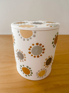 Wildflowers Porcelain Candle - Soft Greens - Lemongrass & Ginger