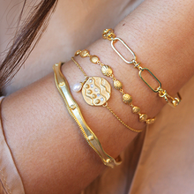 Load image into Gallery viewer, Ocean Dreamer Wave Bangle - GOLD
