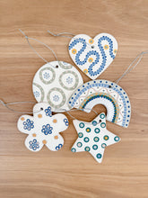 Load image into Gallery viewer, Ceramic Baubles - Shapes - Coastal - Set of 5
