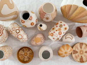 Sea Turtle Mini Vessel Set - Blush/White