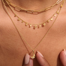Load image into Gallery viewer, Night Sky Moon Charm Necklace - GOLD
