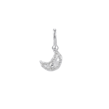 Load image into Gallery viewer, Night Sky Moon Charm - SILVER
