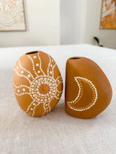 Load image into Gallery viewer, Sun + Moon Mini Vessel Set - Mustard/Brown
