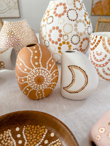 Sun + Moon Mini Vessel Set - Mustard/White