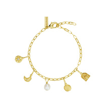 Load image into Gallery viewer, Sea &amp; Sky Charm Bracelet - GOLD
