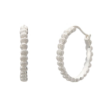 Load image into Gallery viewer, Soul Protector Medium Shell Hoop Earrings - SILVER

