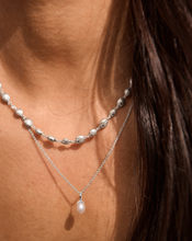 Load image into Gallery viewer, Ocean Dreamer Pearl Charm Necklace - SILVER
