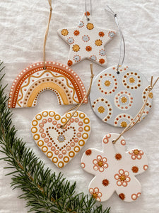 Ceramic Baubles - Shapes - Set of 5
