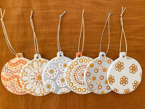 Ceramic Baubles - Round - Set of 6