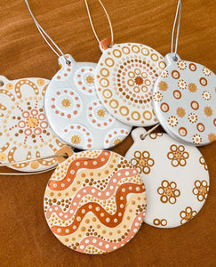 Ceramic Baubles - Round - Set of 6