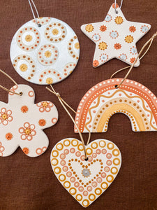 Ceramic Baubles - Shapes - Set of 5