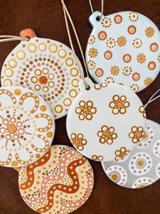 Ceramic Baubles - Round - Set of 6